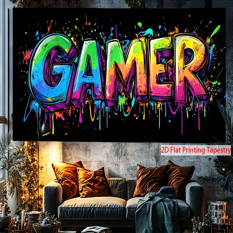 Esports Gaming Banner - VIKAMA Gaming Tapestry Video Game Wall