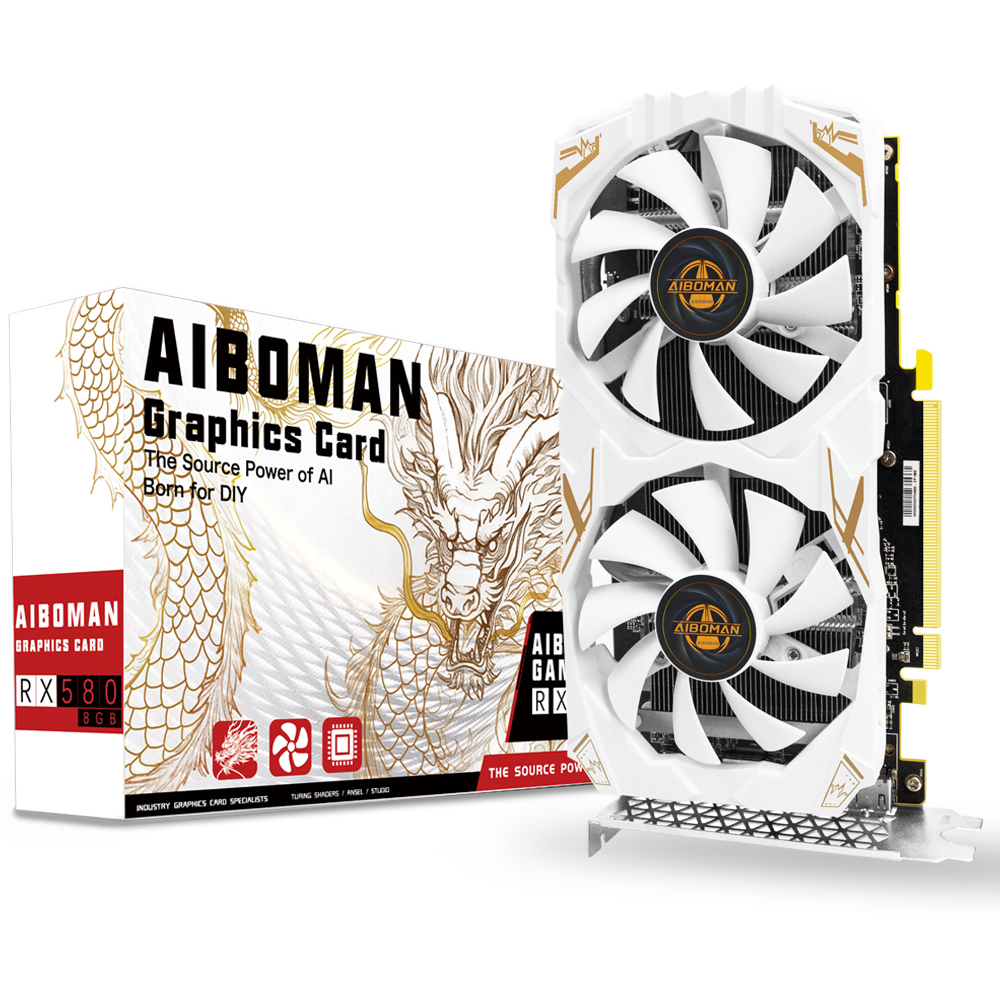 Esports Gaming Fan - AIBOMAN Video Card AMD RX580 8GB