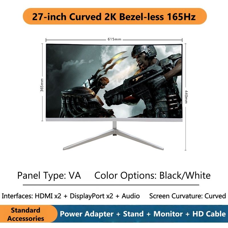 27 Inch 2K Curved Gaming Monit - огляд і ціна Esports Gaming Monitor