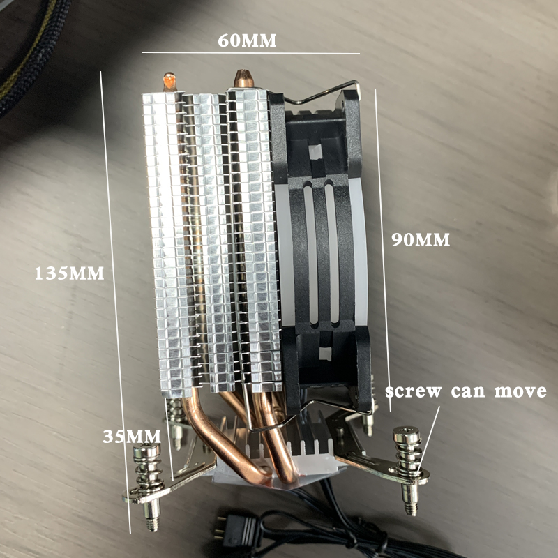 2 Heat Pipes ARGB CPU Cooler T - огляд і ціна Esports Gaming Fan