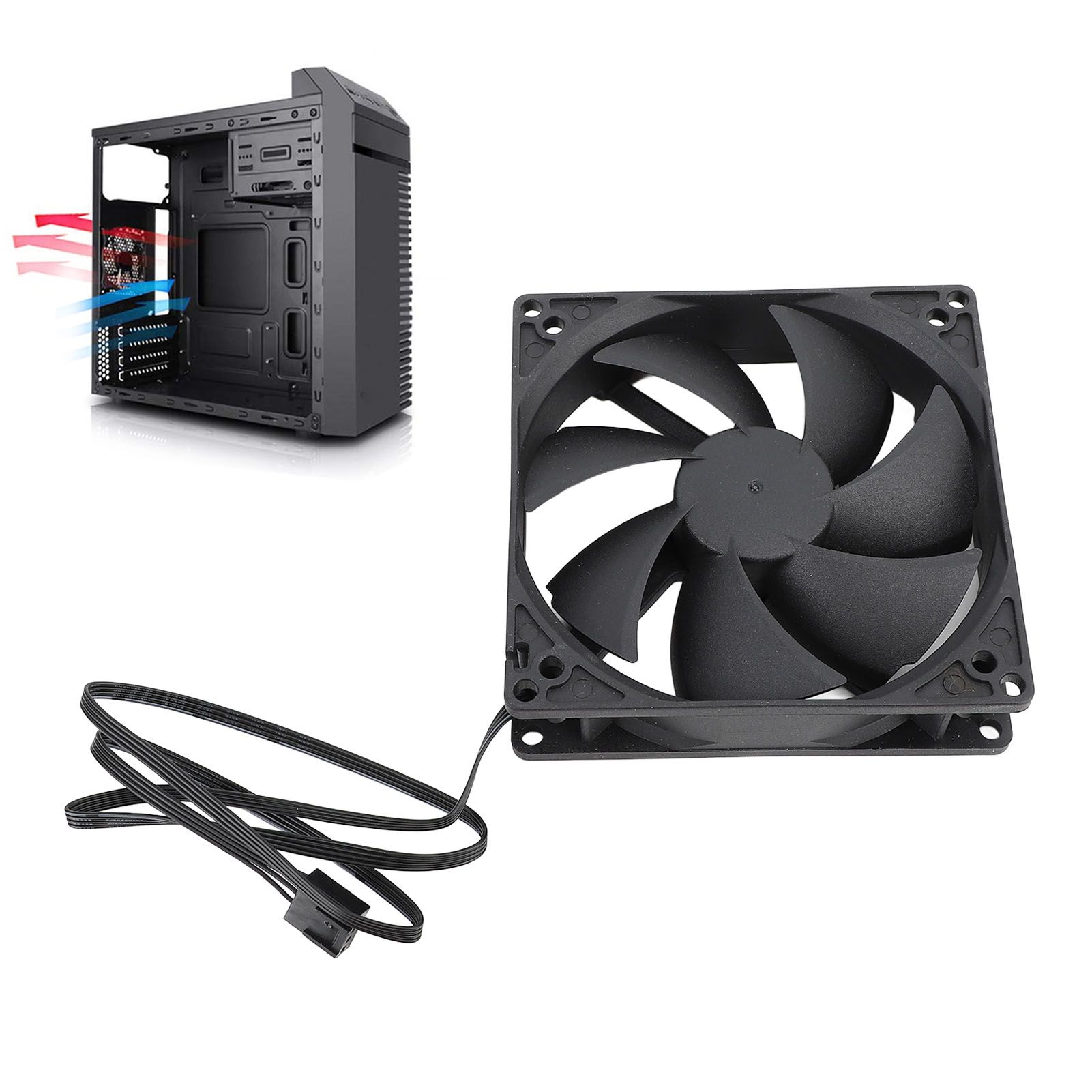 100mm PC PWM Case Fan 100mm Du - огляд і ціна Esports Gaming Fan