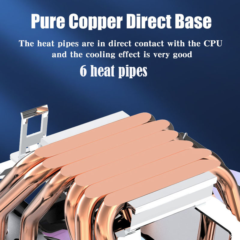 6 Heat Pipe CPU Cooler 4Pin PW - огляд і ціна Esports Gaming Fan