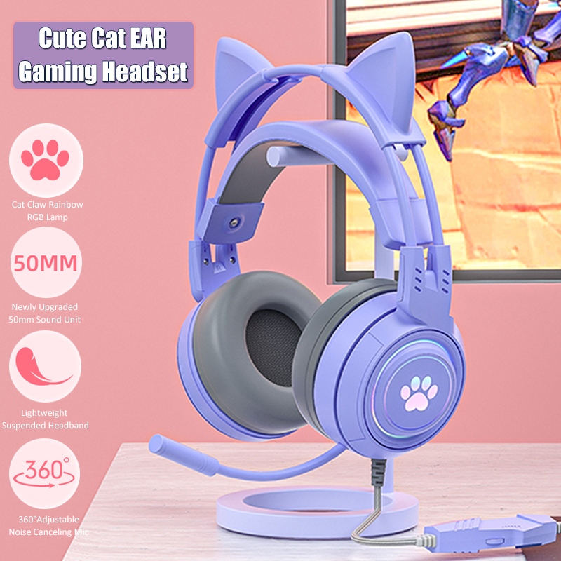 Cute Cat Ear Gaming Headphones - огляд і ціна Esports Gaming Monitor