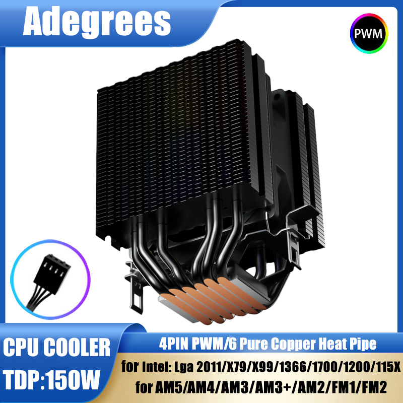 6 Heat Pipes CPU Air Cooler 4  - огляд і ціна Esports Gaming Fan