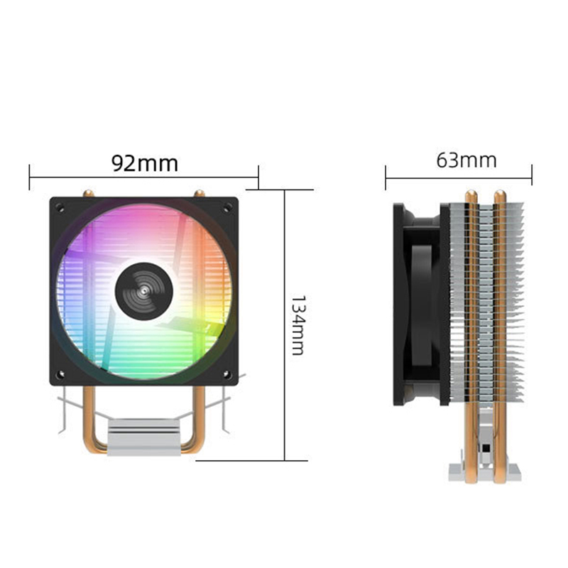 TEUCER CPU Cooler 2 4 Heat Pip - огляд і ціна Esports Gaming Fan