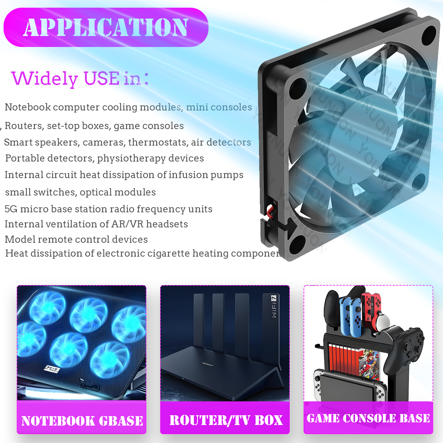2PCS 60mm 5V 12V 24V Brushless - огляд і ціна Esports Gaming Fan