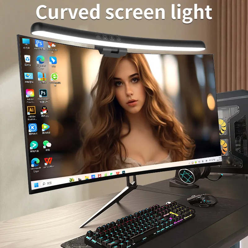 Curved LED Monitor Light Bar U - огляд і ціна Gaming Monitor Curved